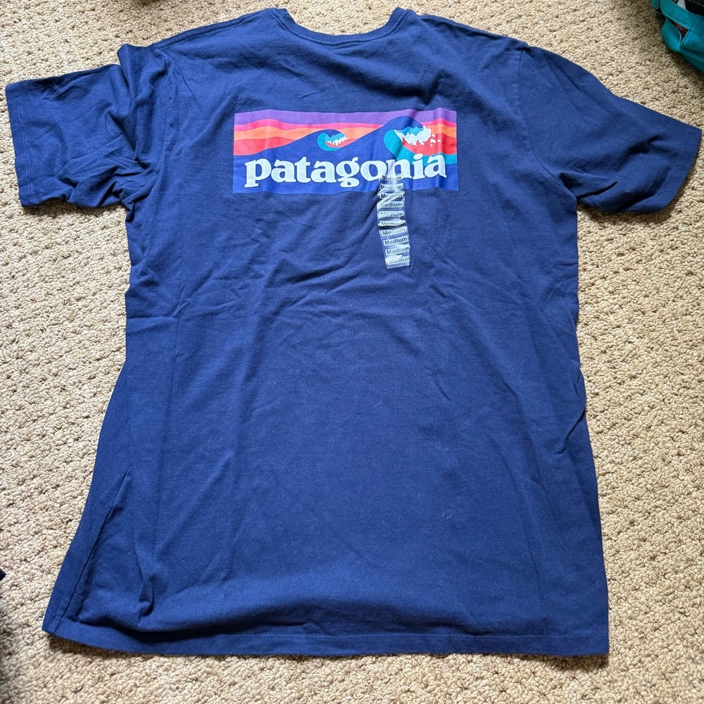 Patagonia Navy Regular Fit Tee Size M
